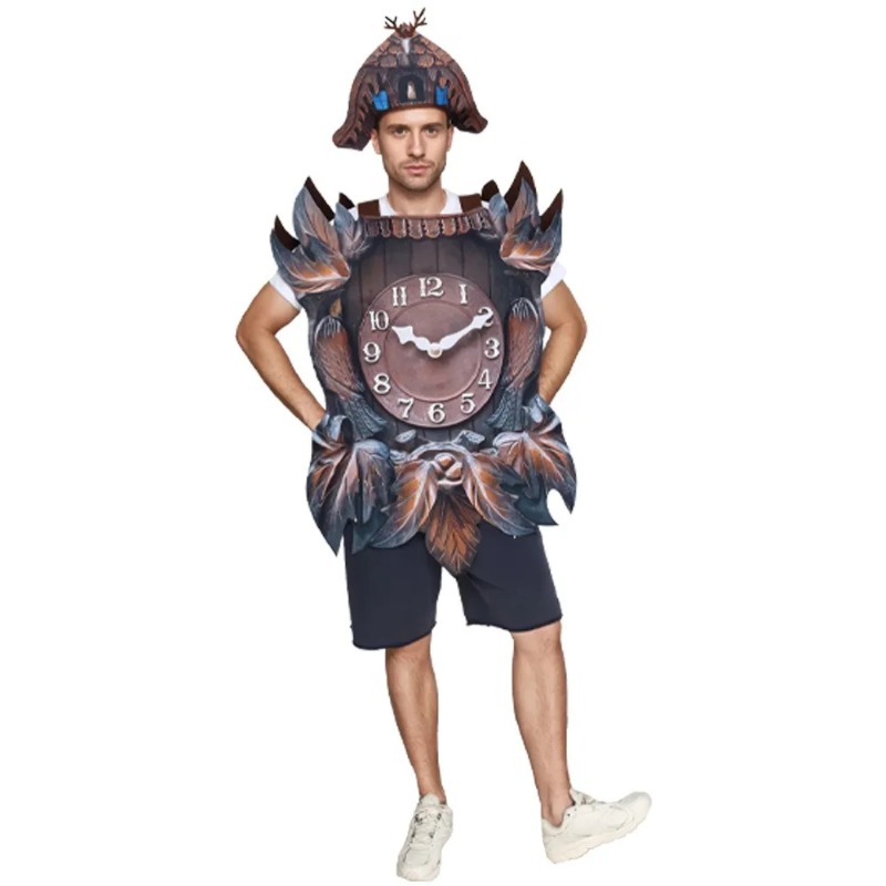Cosplay Prop Business - カッコー時計コスチュームフェスティバルパーティーコスプレ小道具創造性つなぎ服ビジネス活動ステージパフォーマンス大人の着用服