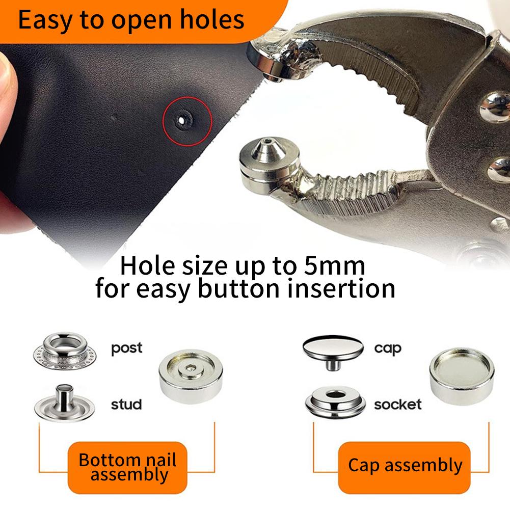 スナップファスナーペンチ ステンレス鋼製 調整可能なボタンプ - Snap Fastener Set のレビューと価格