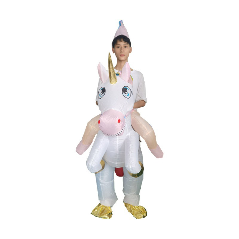 インフレータブルスーツユニコーンゲームパーク乗馬動物漫画人形 - Cosplay Prop Business のレビューと価格