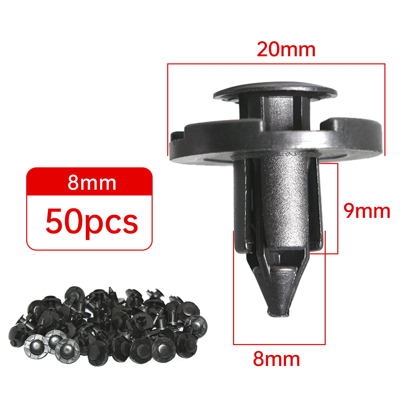 50個入り 8mm穴 日産車用ファスナークリップ ボディプッ - Snap Fastener Set のレビューと価格