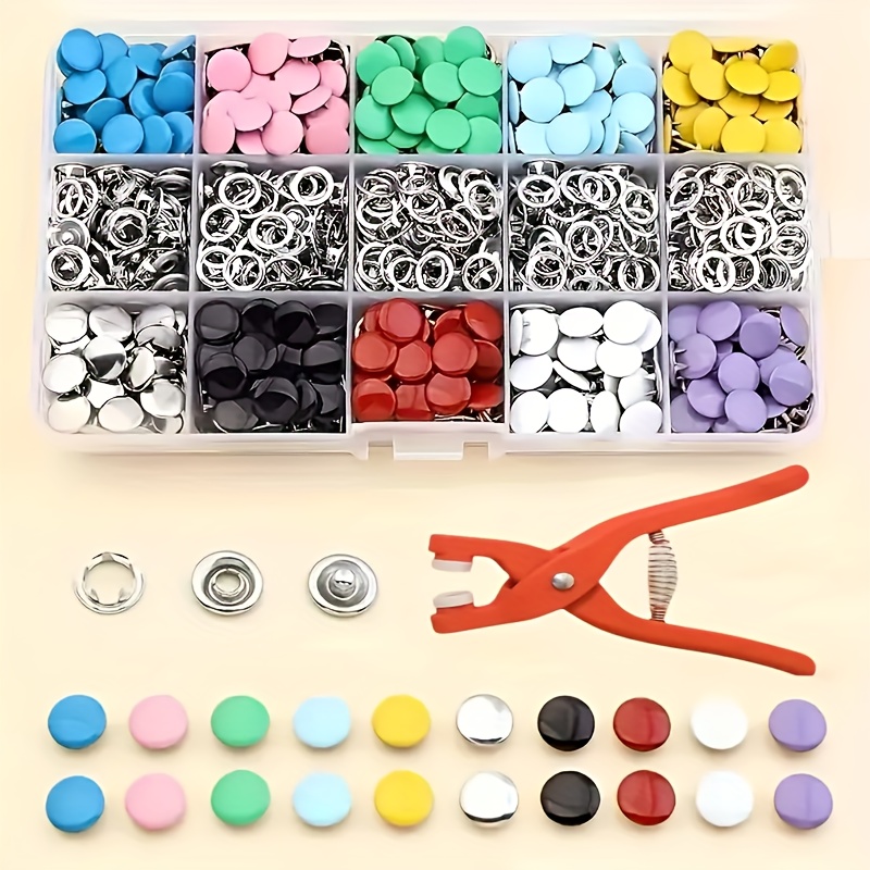 100個入り カラフルメタルソーイングボタン ソリッドプライ - Snap Fastener Set のレビューと価格