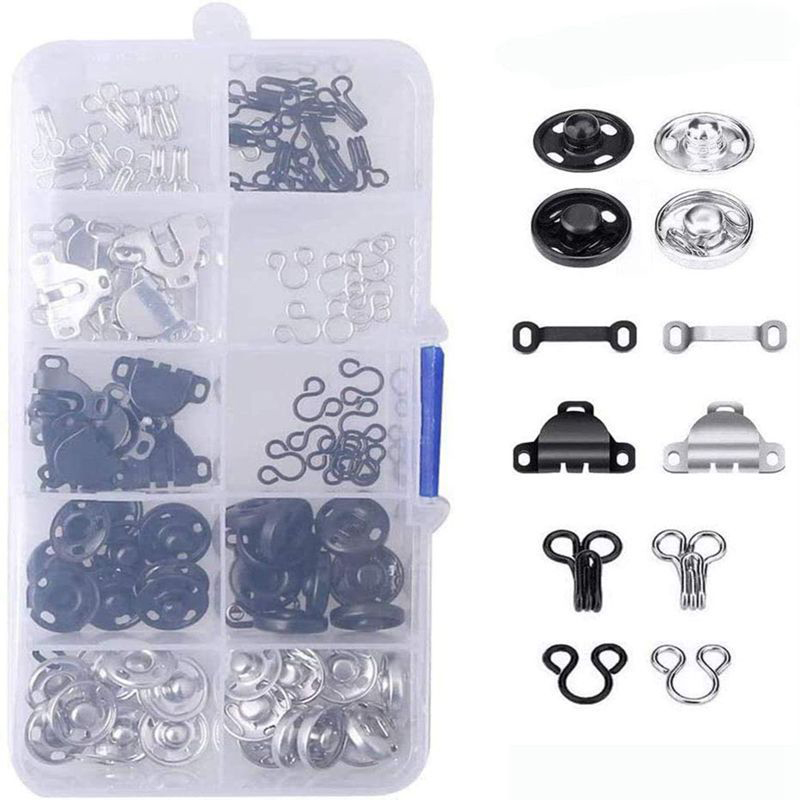 縫い付け用ホックとアイセット、縫い付けスナップボタン、DIY - Snap Fastener Set のレビューと価格