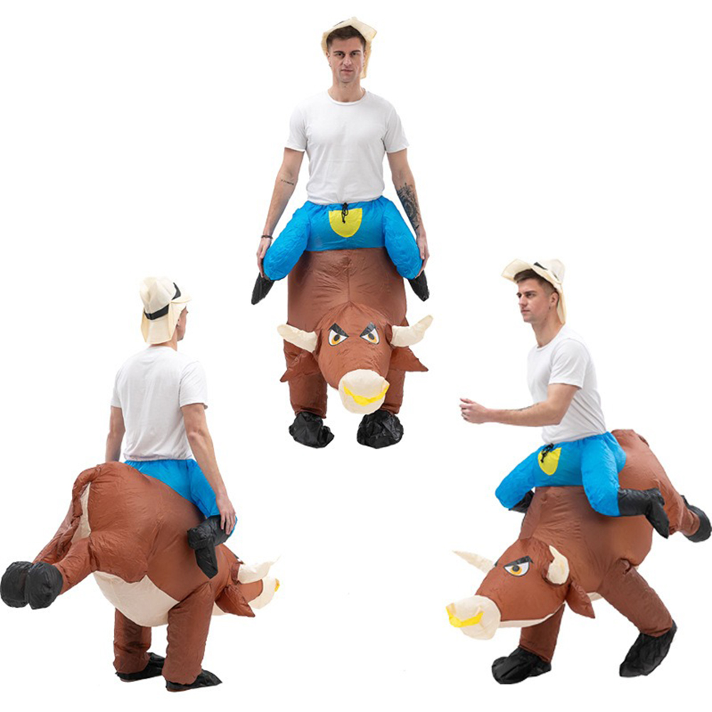 闘牛祭り用牛型インフレータブルスーツ、フェスティバルパーティ - Cosplay Prop Business のレビューと価格