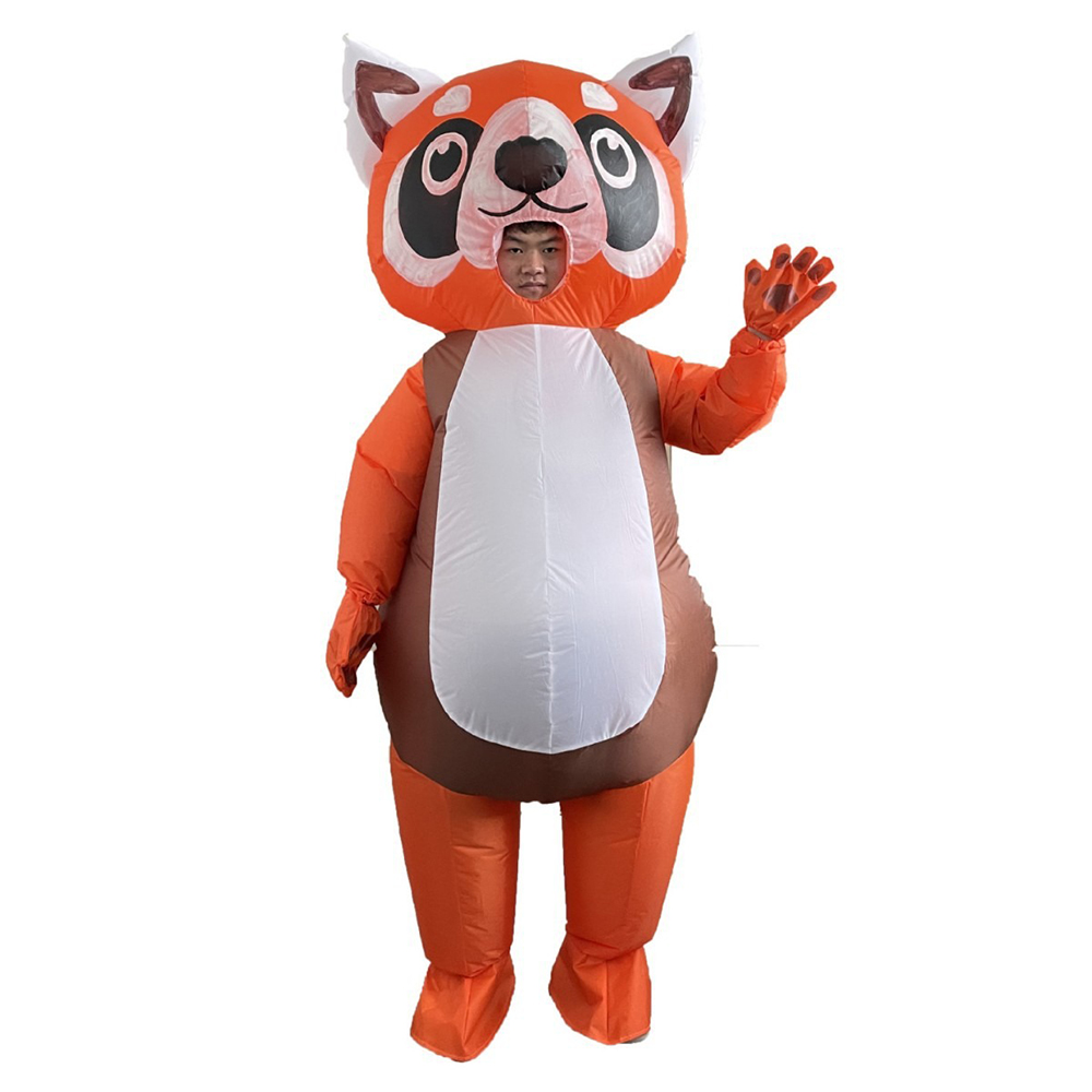 オレンジレッドパンダインフレータブルスーツフルカバーフェステ - Cosplay Prop Business のレビューと価格