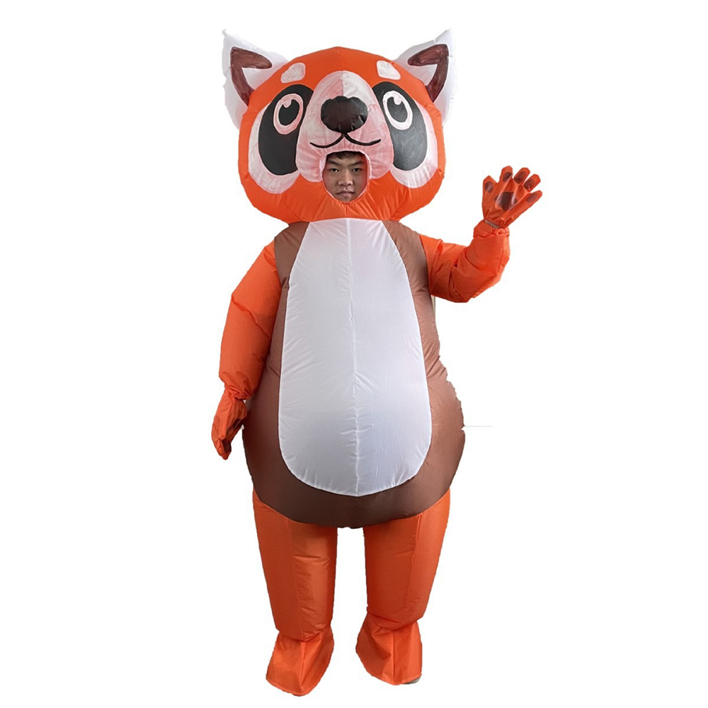 オレンジレッドパンダインフレータブルスーツフルカバーフェステ - Cosplay Prop Business のレビューと価格