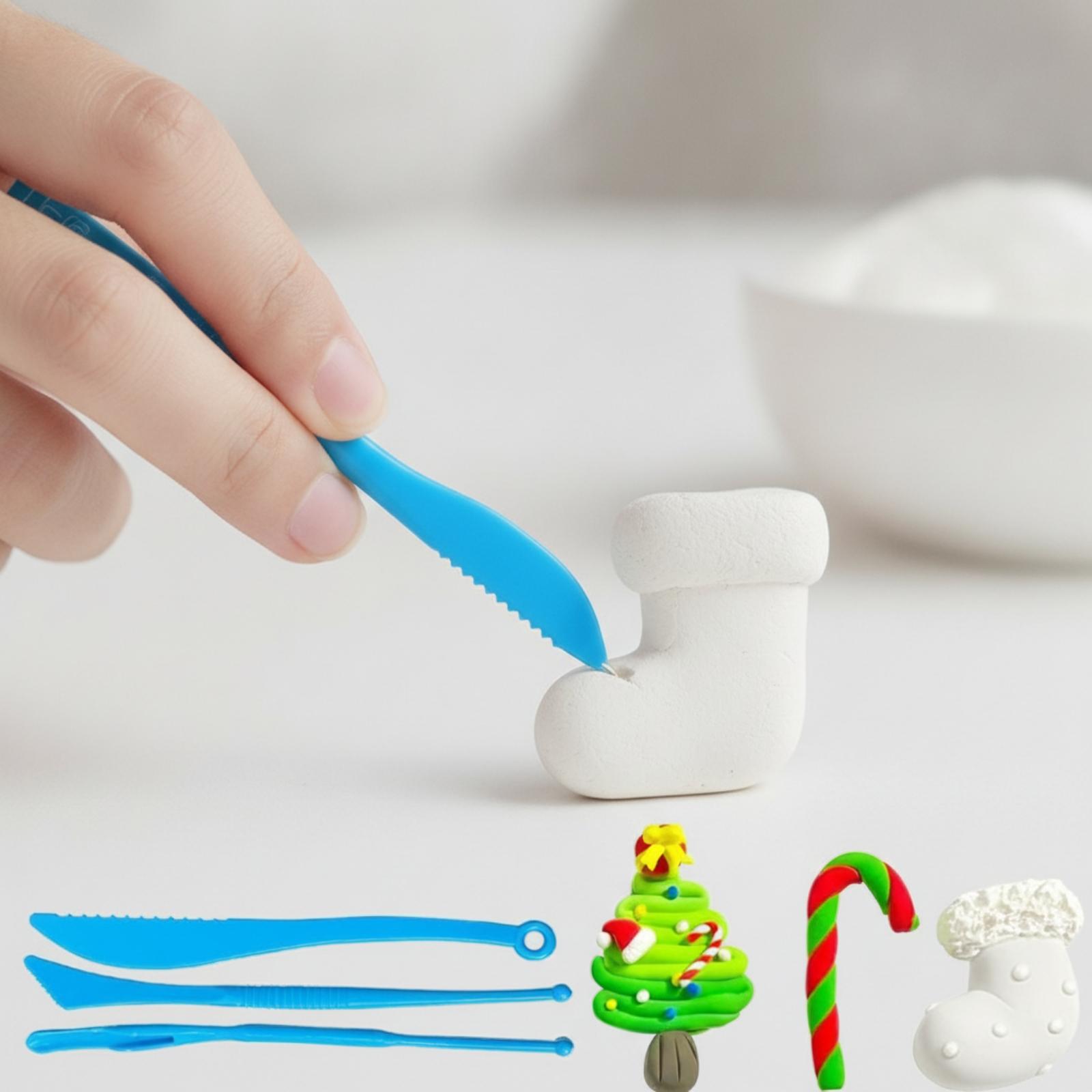 エアドライクレイ 50個入り、白いフォーム粘土セット。3種類 - Foam Clay Sculpt のレビューと価格