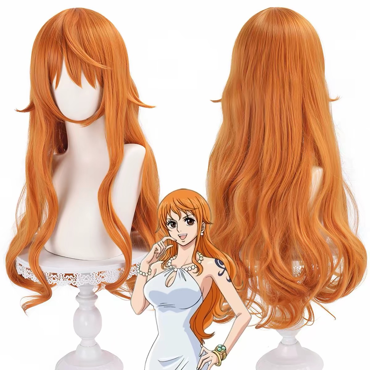 HAIRJOY 人工毛ウィッグ、ナミのコスプレウィッグ、オレ - Wig Fiber Net のレビューと価格