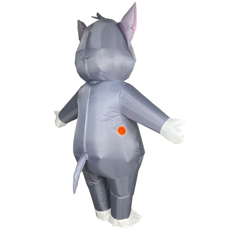 灰色の猫のインフレータブルスーツフルカバー大人用着用漫画人形 - Cosplay Prop Business のレビューと価格