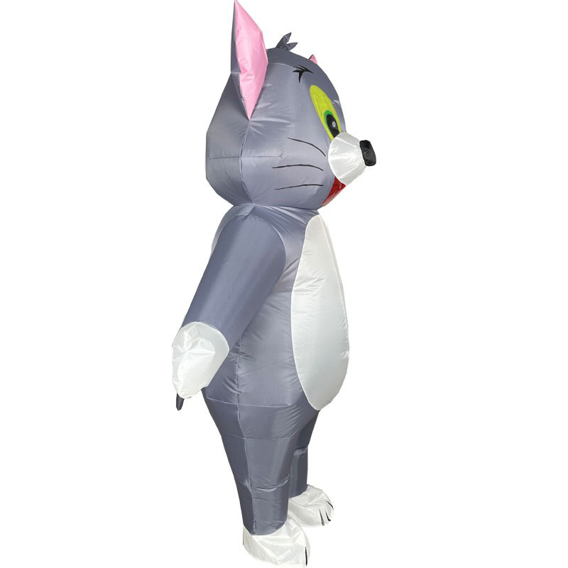 灰色の猫のインフレータブルスーツフルカバー大人用着用漫画人形 - Cosplay Prop Business のレビューと価格